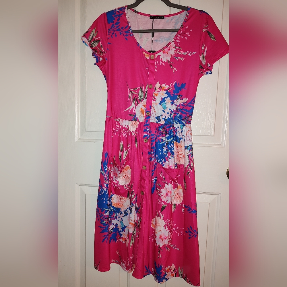 Button Down Summer Midi Dress